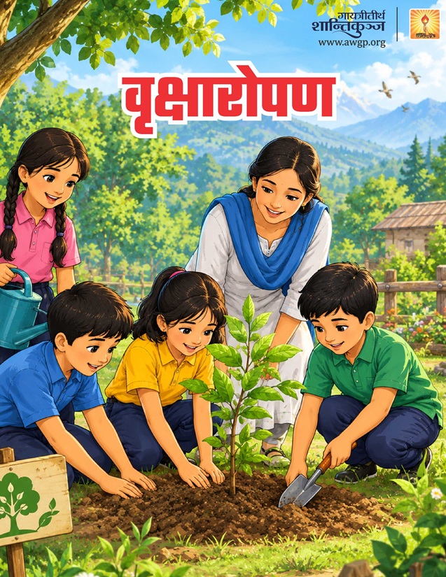 वृक्षारोपण- बाल संस्कारशाला 05